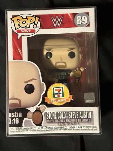 Funko Pop! WWE - Stone Cold Steve Austin #89 7/11 Exclusive w/ Pop Protector