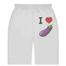 'I Love Aubergine' Adult Sweatpants / Joggers (JO034261)