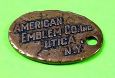 Vintage Lost Key Return/Charge Coin Credit Keychain Tag – American Emblem Co.