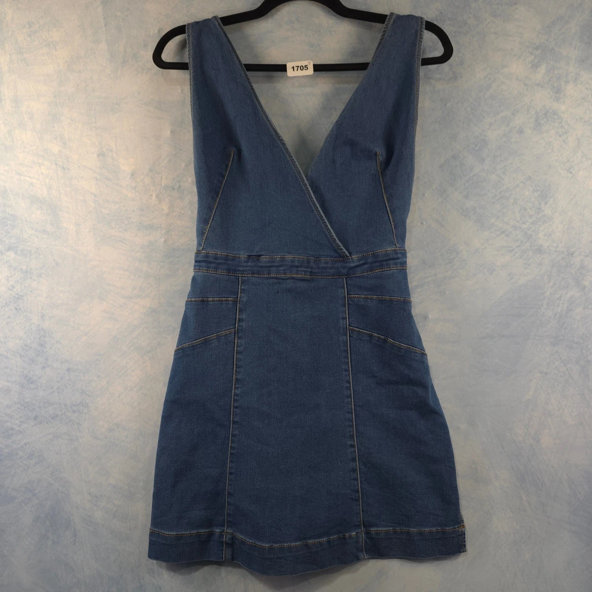 sachin and babi light blue dress Free People Remino Denim Mini Ocean Blue / Medium