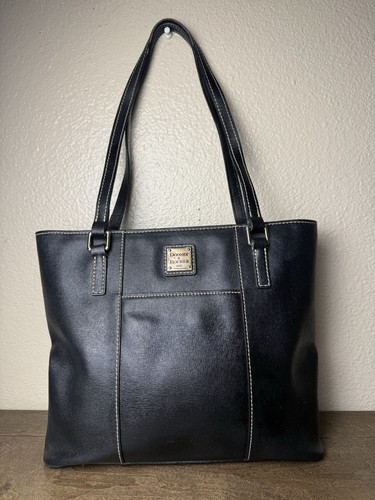 Dooney & Bourke Black Pebbled Grain Leather Lexington Tote Bag