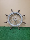 Vintage Wilcox & Crittenden Co Ship Helm Steering Wheel 28" (BFEB-07-065) — photo 2