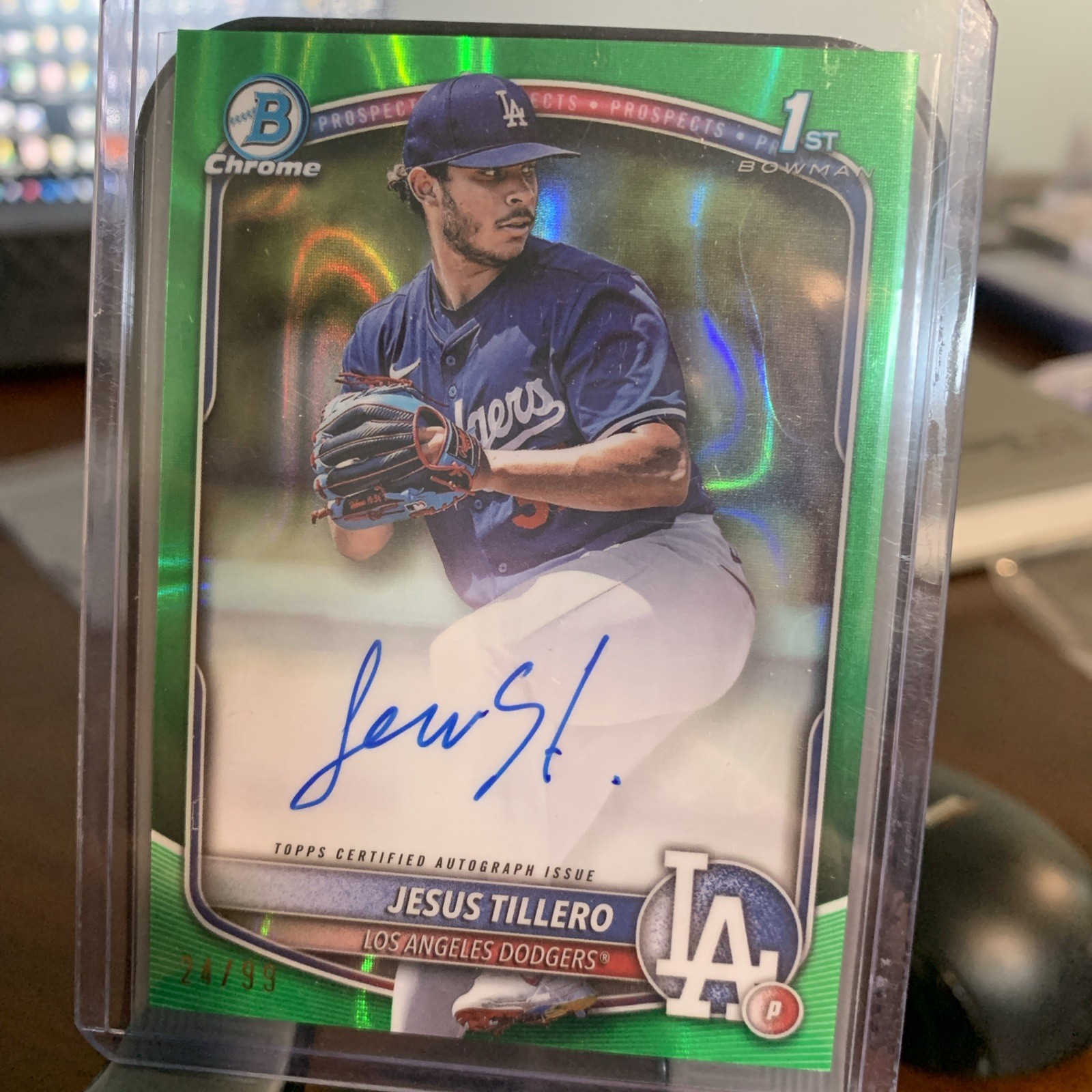 2025 Bowman Chrome Jesus Tillero #CPA-JT Green Lava /99 Auto!