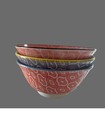 Vintage Japanese Rice Bowls Set/3 Hand Painted Porcelain, Made in Japan, Colors