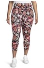Terra and Sky Painted Floral Print High Rise Capri Leggings 2X (20W-22W) NWT — photo 1