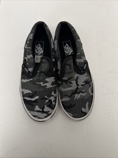 Vans black gray CAMO CLASSIC SLIP-ON Little Boy's Shoes Size US Kids 2.5 NEW