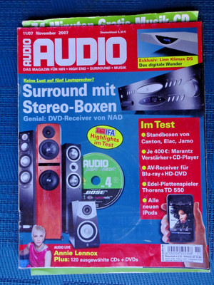 AUDIO 11/07,MIT CD,THORENS TD 550,ELAC FS 249,JAMO C 807,YAMAHA SOAVO 2,NAD L 54