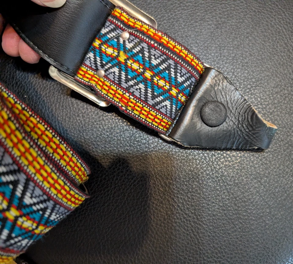 Ремешок для банджо Ace винтажный сине-золотой и красный без указания бренда - Изображение 3 из 4