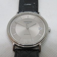 Longines L4.721.4 Automatic Mens Dress Watch Leather Strap Silver Dial