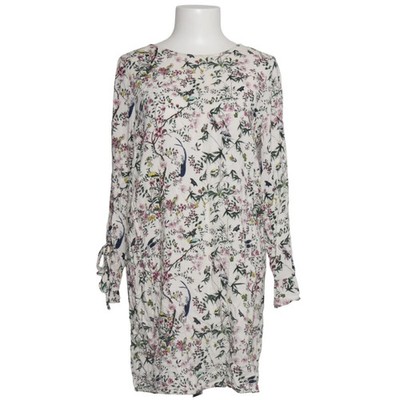H&M, Kleid, Größe: 32, Weiß/Mehrfarbig, Viskose, Blumen, Damen #sKl