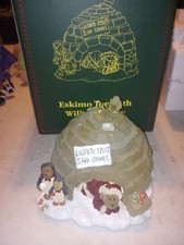 Boyds Bears Bearstone Eskimo Joe with Willy Chilly Igloo 1st Ed 23 READ