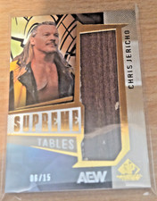 Chris Jericho 2025 Upper Deck AEW SP Game Used Supreme Tables Gold (#d 6/15)
