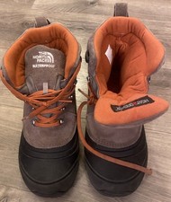 The North Face Chilkat Boots Child Lace Sz US 5 Waterproof Brown Black EUC