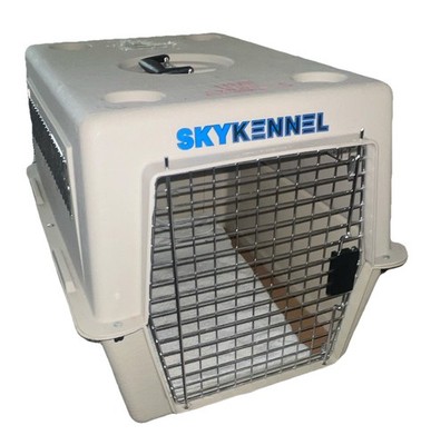 SKYKENNEL Hard-Sided Plastic Travel Dog Crate 20Wx26Lx20H/Metal Wire Door