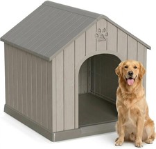 Outdoor Dog House Waterproof Roof, Large Capacity Pet House with Ventilation