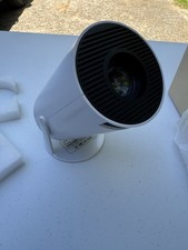 HY300 Pro Mini Projector - 720p Native, 4K Support - White, Unused