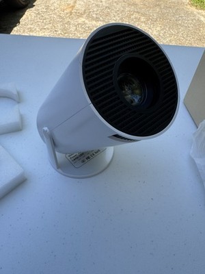  HY300 Pro+ Mini Projector - 720p Native, 4K Support - White, Unused