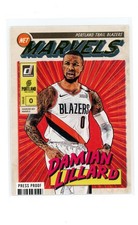 2019-20 Donruss Damian Lillard Net Marvels Press Proof Gold SP Trail Blazers