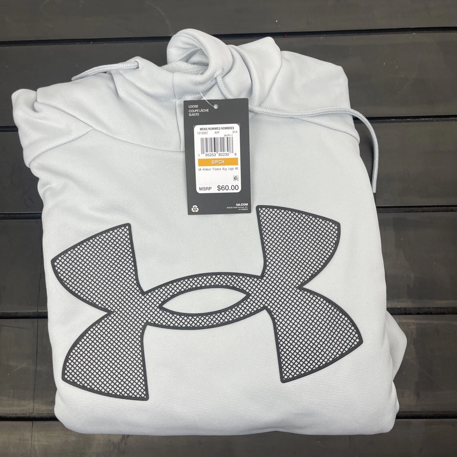 Under Armour Mens Fleece Hoodie Light Blue Small