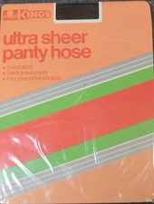 Vintage Pantyhose Distributed by Kings Supermarkets Black