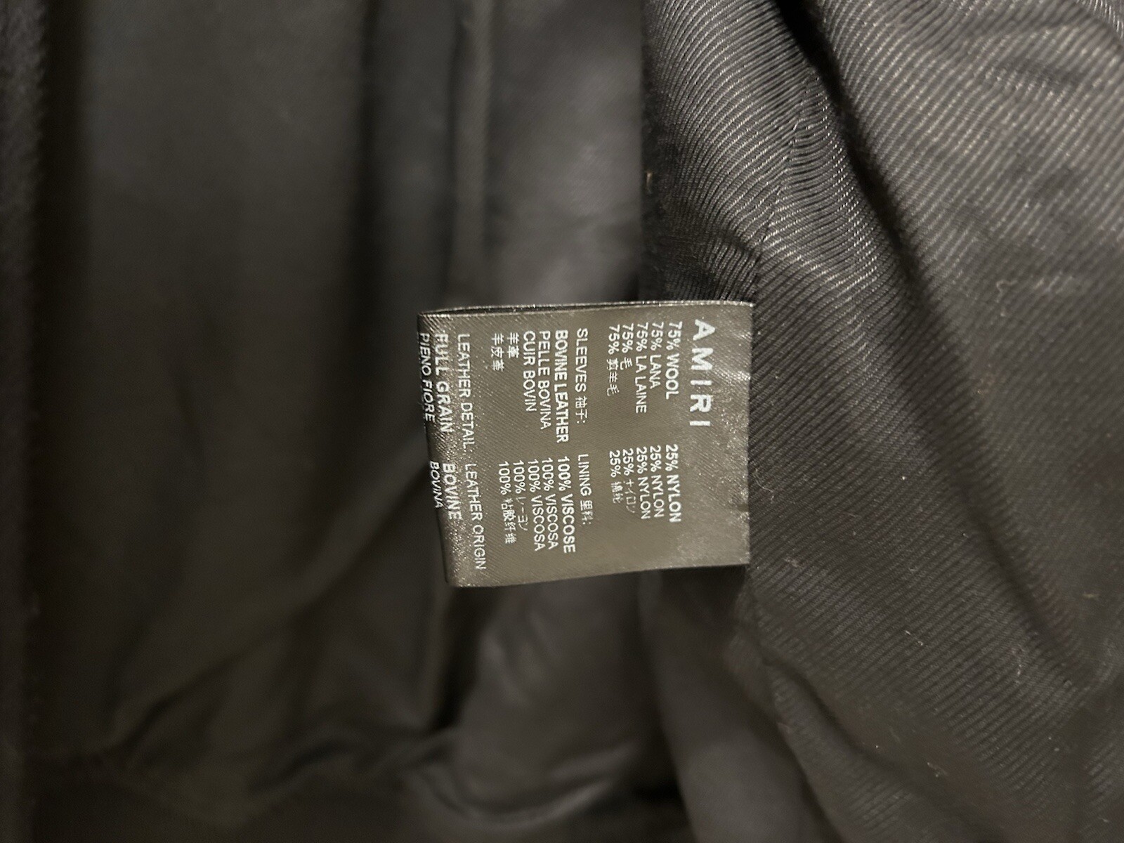 Authentic Amiri Black Varsity Patch Jacket - image 4