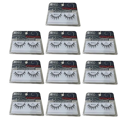 Lot 10 Pair Ardell Wispies False Eyelashes 601 Black