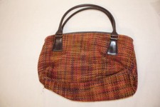 Sigrid Olsen Multi-color Leather & Acrylic "carpet Bag" Dual Handle Purse-b32