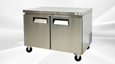 NEW 48'' Commercial Undercounter Freezer Worktop Two Door 12 Cubic Feet NSF ETL