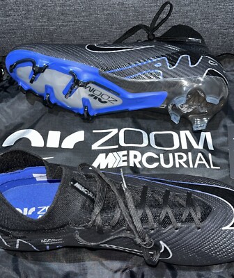 Nike Mercurial Superfly 9 Elite FG - Black/ Chrome-Royal - UK 11 / EUR 46 / US 12