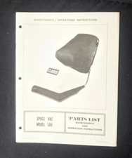 Vtg Clarke Space Vac Vacuum Model 580 Floor Cleaner Repair Part List Manual 74'