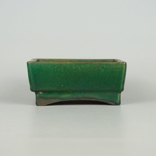 Japanese Bonsai Pot by Nidai Heian Tofukuji – Glazed Ceramic, Signed - Afbeelding 1 van 5