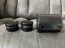 RARE  Kenlock TELEPHOTO & WIDE ANGLE LENSES FOR CANON AF 35mm CAMERA- JAPAN.