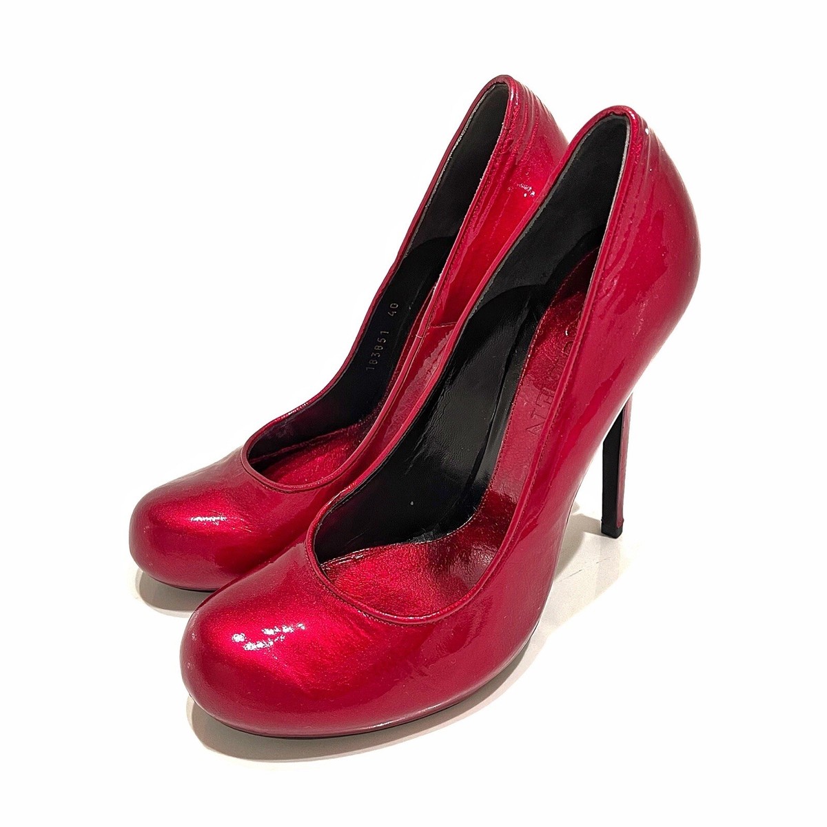 ALEXANDER MCQUEEN Classic Red Patent Leather High Heel Pumps 9.5