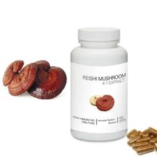 Ganoderma / Reishi Mushroom Powder Capsules 영지버섯 추출물 캡슐 100 Vegetarian Capsules