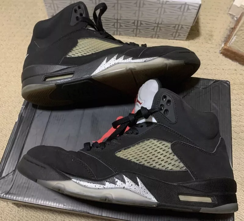 Nike Air Jordan OG 5 Retro 2016 Black Metallic Silver 845035 003