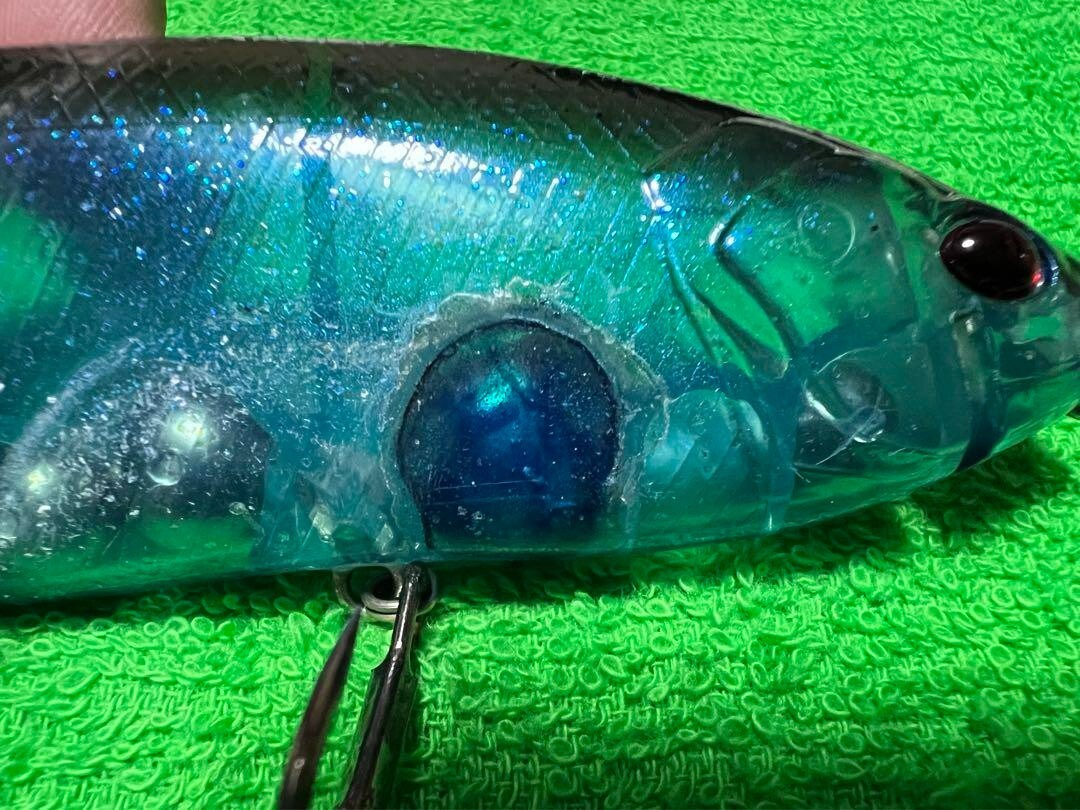 DRT TiNY KLASH Low Floating BABY BLUE BOMBER Japanese Fishing Lure Swimbait USED - Image 3
