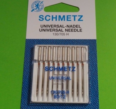 SCHMETZ Universal-Nadeln 80/12 – 10 Stück, Für Alle Haushaltsnähmaschinen – Allzwecknadel Gewebte & Gestrickte Stoffe