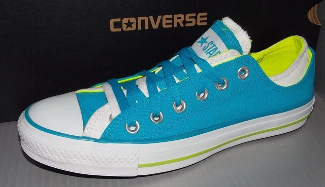 blue and yellow chuck taylors