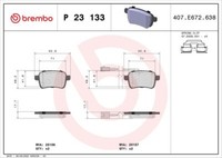 Brembo P 23 133X Bremsbelagsatz, Scheibenbremse FüR Alfa Romeo