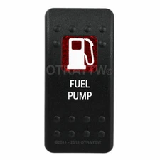 OTRATTW Carling Technologies Contura II Rocker Switch, FUEL PUMP, RED LENS