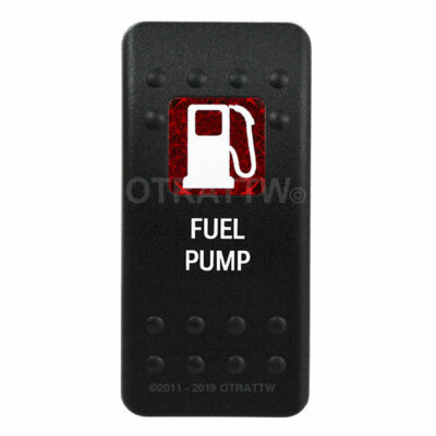 OTRATTW Carling Technologies Contura II Rocker Switch, FUEL PUMP, RED LENS