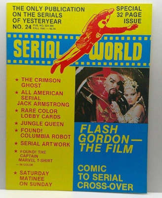 SERIAL WORLD MAGAZINE #24 1980 FLASH GORDON CRIMSON GHOST JUNGLE QUEEN