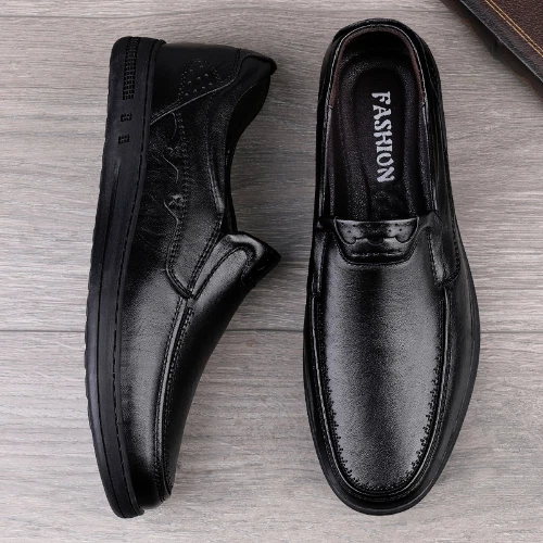 Genuine Leather Men Shoes Loafers Luxury Brand Soft Breathable  Moccasins Flats  - Image 4 of 4