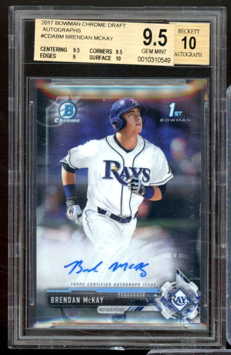 Brendan McKay Rookie Card 2017 Bowman Chrome Draft Autographs #CDABM BGS 9.5