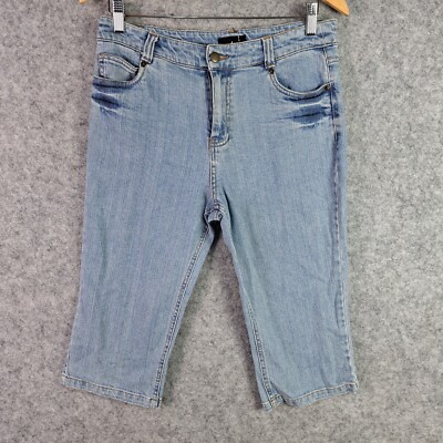 Grae Denim Shorts Womens 10 Blue Pocket Button Zip Casual Mid Rise 4562