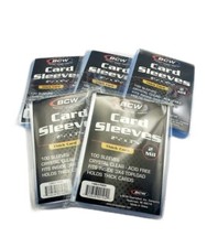 500 BCW Thick Trading Card Sleeves 5 Packs For Extra Thick Sports Cards