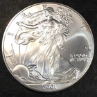 2001 Uncirc American Silver Eagle US Mint Issue 1oz Pure Silver Bullion #o723