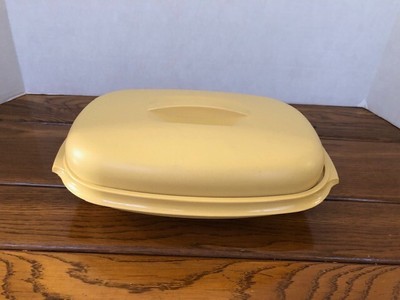VTG Tupperware Microwave Steamer 4 Piece Harvest Gold Yellow STEAMER 1273-3