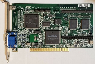 Rare Matrox MGA Millennium 2MB PCI Video Accelerator, VIDPCI007ACWW, Refurb