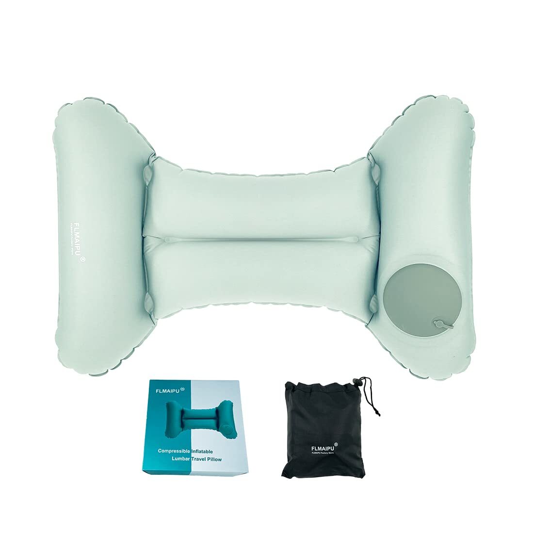 Inflatable Travel Nursing Waist Pillow, Blow Up Lumbar Body Back Support Pill...-image